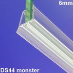 Exa-Lent Universal monsterstukje doucherubber type DS44 - 2cm lengte en geschikt voor glasdikte 6mm - afdichtingsprofiel