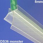 San4U ProfileDay monsterstukje doucherubber type DS36 - 2cm lengte en geschikt voor glasdikte 8mm - 2 flapjes